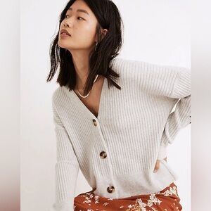 Madewell Cameron Ribbed Cardigan Sweater